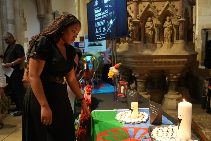 Ashley Laverne Jackson at the Roma Holocaust Memorial Service, St Cuthburga&rsquo;s Church